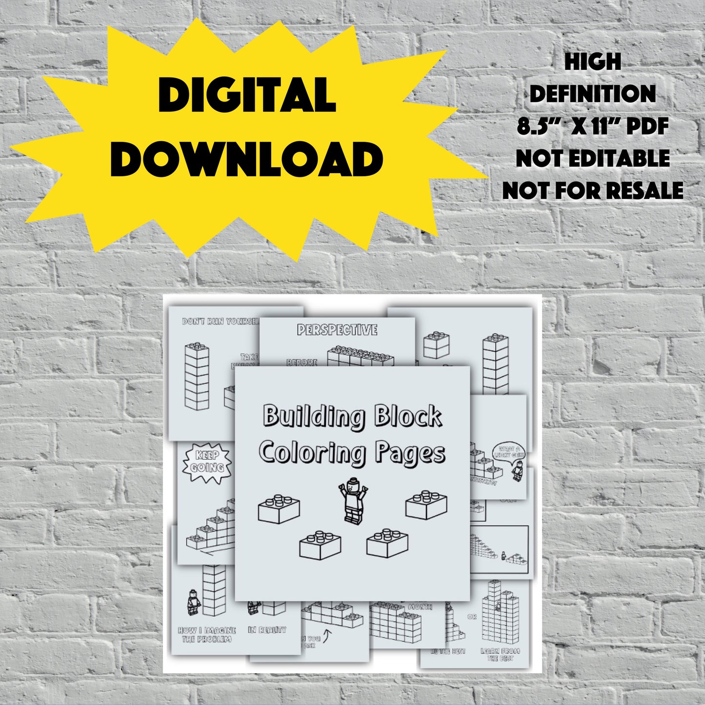 Building Block Coloring Adventure - Inspirational Coloring Book for All Ages