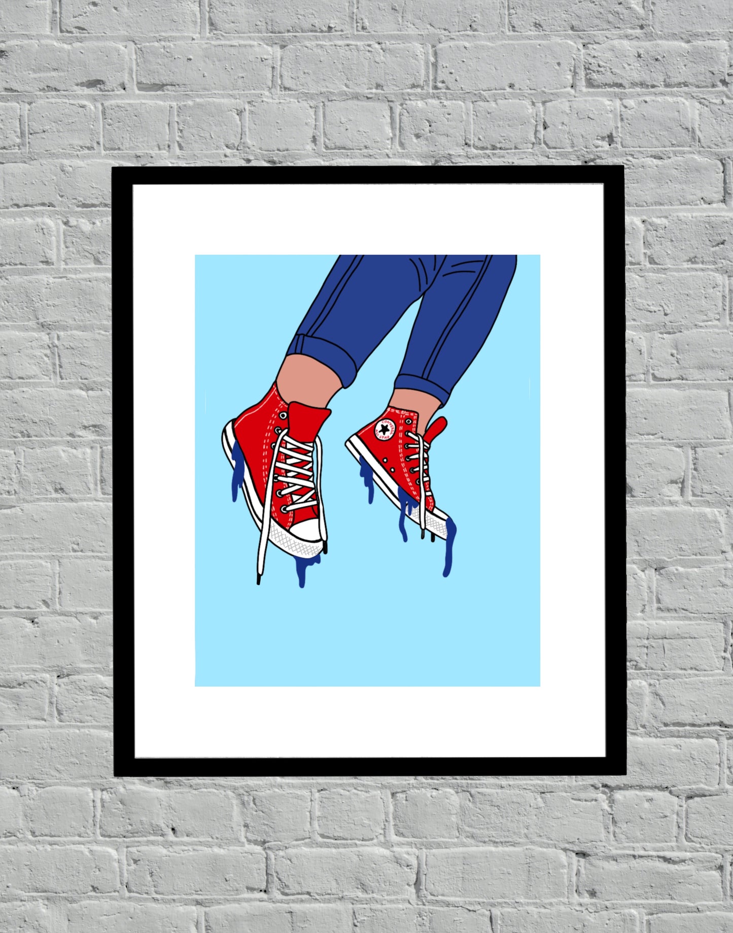 Drippy Converse Illustration Art Print